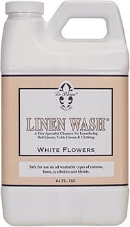 Le Blanc® White Flowers Linen Wash® – Luxury Laundry Cleanser for Bed & Table Linens- 64 oz. (1 pack)
