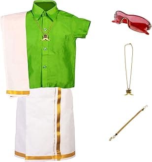 AMIRTHA FASHIONBoys Traditional Dhoti & Shirts SET WITH ACCESSORIES (RSTCMBD-$)
