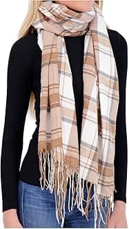 Cashmere Feel Winter Scarf - Warm Long Oversized Ladies Scarf for Cold Weather