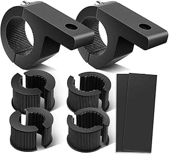 Nilight 90027B 2PCS LED Light Bar Horizontal Bar Clamp Mounting Kit Fit on 0.75' 1' 1.25' Bull Bars Roof Racks Roll Cages for ATV UTV and Trucks