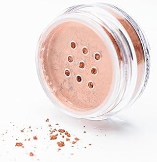 Copper Light Bronze Pink Mocha Brown Vegan Loose Eyeshadow Powder Pigment, Single Glitter Mineral Dust Jar Pot, Talc & Paraben Free, No Animal Testing & Cruelty Free