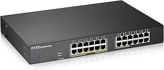 24-Port GbE Switch | 130 Watt 802.3at PoE | Rackmount | Smart Hybrid Mode Switch | Standalone or Nebula Cloud [GS1915-24EP]