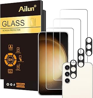 Ailun Screen Protector for Galaxy S23+/ S23 Plus [6.6 Inch] 3Pack + 3Pack Camera Lens Tempered Glass Fingerprint Unlock 0.25mm Ultra Clear Anti-Scratch Case Friendly [Not For S23 Ultra]