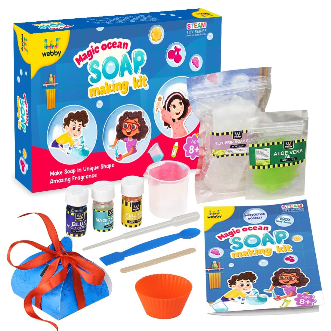 Webby DIY Soap Making Kit |STEM | Educational & Learning | Science Experiment Kit | Activity Kit for Boys & Girls Toy Age 8+ (Small)