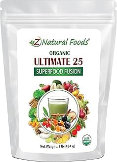 Z Natural Foods Organic Ultimate 25 Foods Fusion Blend, Organic, Vegan and Non-GMO, 1 lbs