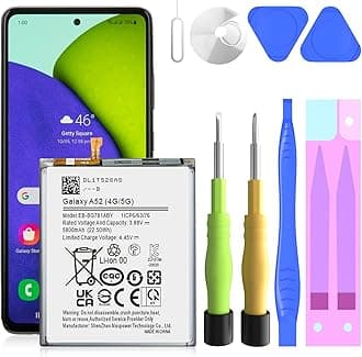 Galaxy A52 Battery,[5800mAh] Li-Polymer EB-BG781ABY Replacement Battery for Galaxy A52 (4G / 5G) SM-A526 SM-A526B/DS SM-A5260&Galaxy S20 FE SM-G780 & S20 FE 5G SM-G781