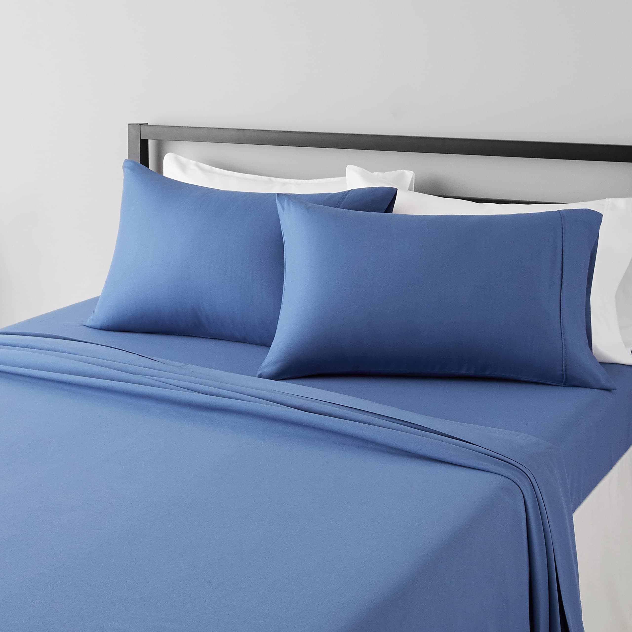 Lightweight Super Soft Easy Care Microfiber Bed Sheet Set with 14” Deep Pockets - King, Dutch Blue