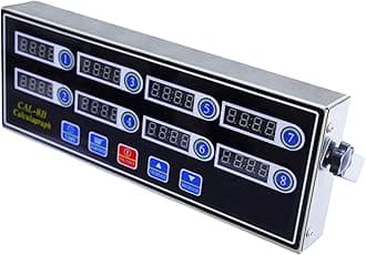 EVEDMOT Silver 8-Channel Digital Timer Alarm Clock