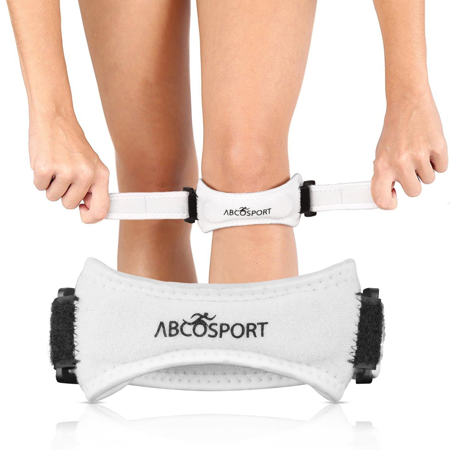 Abco Tech Patella Knee Strap for Knee Pain Relief for Hiking, Soccer, Basketball, Volleyball & Squats (1 Piece)