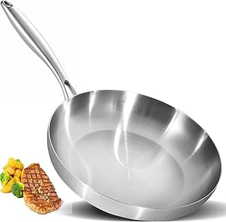 LOLYKITCH 12 Inch Tri-Ply Stainless Steel Frying Pan – Professional Skillet Fast & Even Heating, Induction & Oven Safe Cookware for Modern Home Kitchens, Detachable Handle