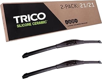 TRICO Silicone Ceramic Automotive Replacement Windshield Wiper Blade, Ceramic Coated Silicone Super Premium All Weather includes 21 inch & 21 inch Beam blades for Select Vehicle Models (90-2121)