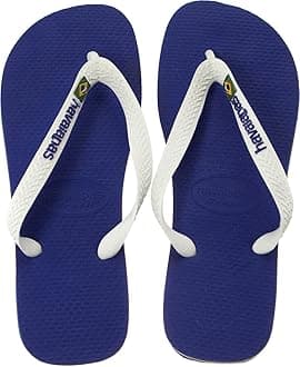Blue Brasil Logo Sandals in Rubber by HAVAIANAS