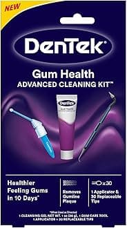 Gum Health Advanced Cleaning Kit, Includes 1 Gum Cleansing Gel, 1 Gum Care Tool, 30 Replacable Massaging Tips