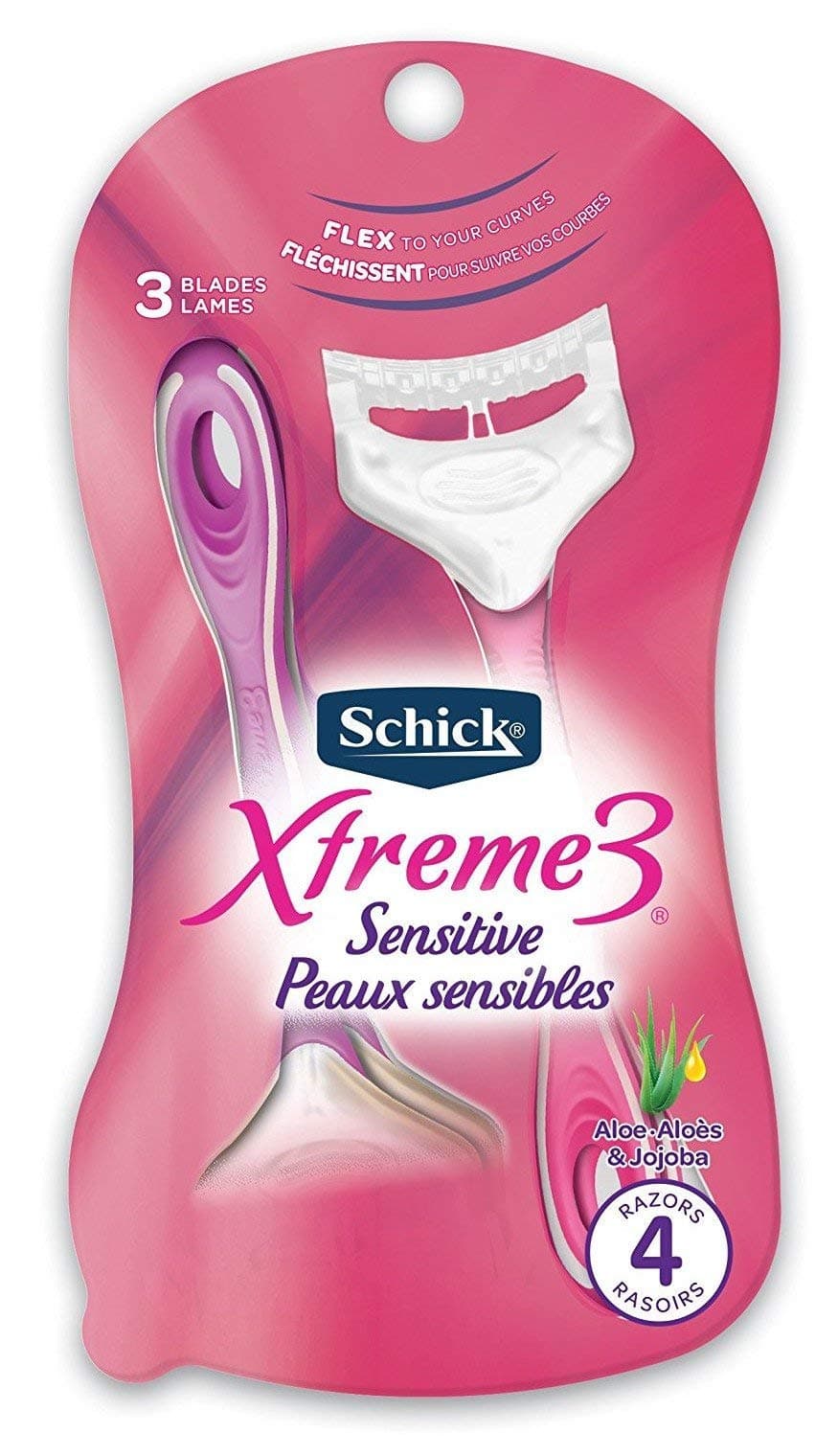 Womens Xtreme3 Razor Sensitive 4 Count (3 Pack)