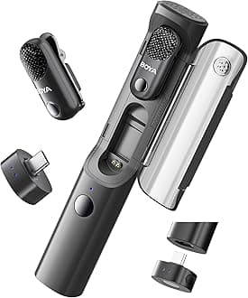 Magic USB-C Wireless Lavalier Microphone, 30Hrs Battery,328FT Los Range, Safety Track&Limiter, Ai Noise Reduction Type-C Wireless Lapel Mini Mic for Android iPhone 17/16 Audio Video Live YouTube