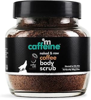 Naked and Raw Coffee Body Scrub - Coconut - Normal to Oily Skin for Unisex - 3.5 oz Scrub