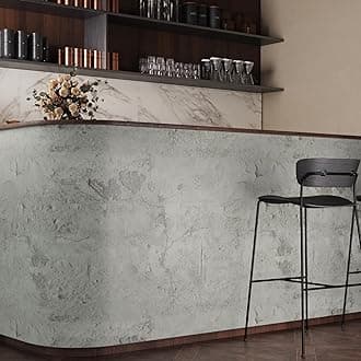 VaryPaper Cracked Concrete Wallpaper Peel and Stick Light Grey Limewash Wallpaper for Bedroom Bathroom Removable Self Adhesive Vinyl Wall Paper Cement Contact Paper for Countertops Walls 15.7" x 78.7"