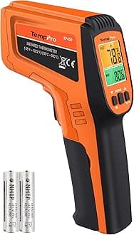 TempPro TP450 2 Laser Temperature Gun for Cooking, 16:1 D:S Ratio Infrared Thermometer Gun for Pizza Oven, Laser Thermometer Gun with Adjustable Emissivity Temp Gun -58 to 1022℉(Previously ThermoPro)