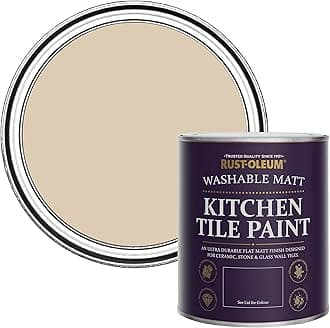 Rust-Oleum Light Brown water resistant Kitchen Tile Paint in Matt Finish - Warm Clay 750ml