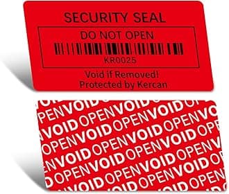 320 PCS Tamper Evident Seals 40x20mm Tamper Tape Tamper Proof Stickers Total Transfer Tamper Tamper Evident Tape Security Tape (Red)