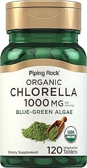 Chlorella Broken Cell Wall 1000 mg | 120 Vegetarian Caplets | Non-GMO, Gluten Free |