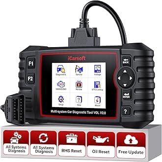 iCarsoft VOL V2.0 OBD2 Scanner for Volvo/SAAB, Auto in-Depth Full Systems Scan OBD2 Diagnostic Tool, 118 Graph Data/Battery Test/Reset, ABS SRS Engine Transmission Code Reader