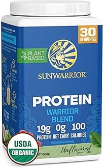 Organic Plant-Based, Natural, Warrior Blend Protein (750 g, 1.65 lb)
