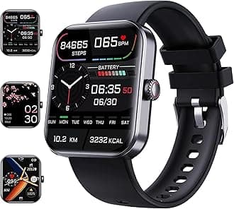 Diabetic Watches, Bluetooth Fashion Smartwatch, F57L Blood Glucose Monitoring Smartwatch Non-Invasive Sugar Test Smart Watch, Painless Testing Fashionable Sports Watch (Black)