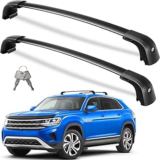 Roof Rack Cross Bars 220lbs Compatible with Volkswagen VW Atlas Cross Sport 2020-2026(Not for Atlas), Heavy Duty Aluminum Lockable Roof Rails Crossbars Carrier Luggage