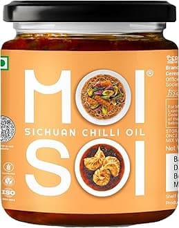 MOI SOI Sichuan Chilli Oil - 6.17 oz | Premium quality Sauce Dip | Best Chilli oil | Cook | Dipping Sauce | Marinate | Spread - Stir Fry Cooking Sauce | Vegan Friendly | Gluten free Product | No MSG