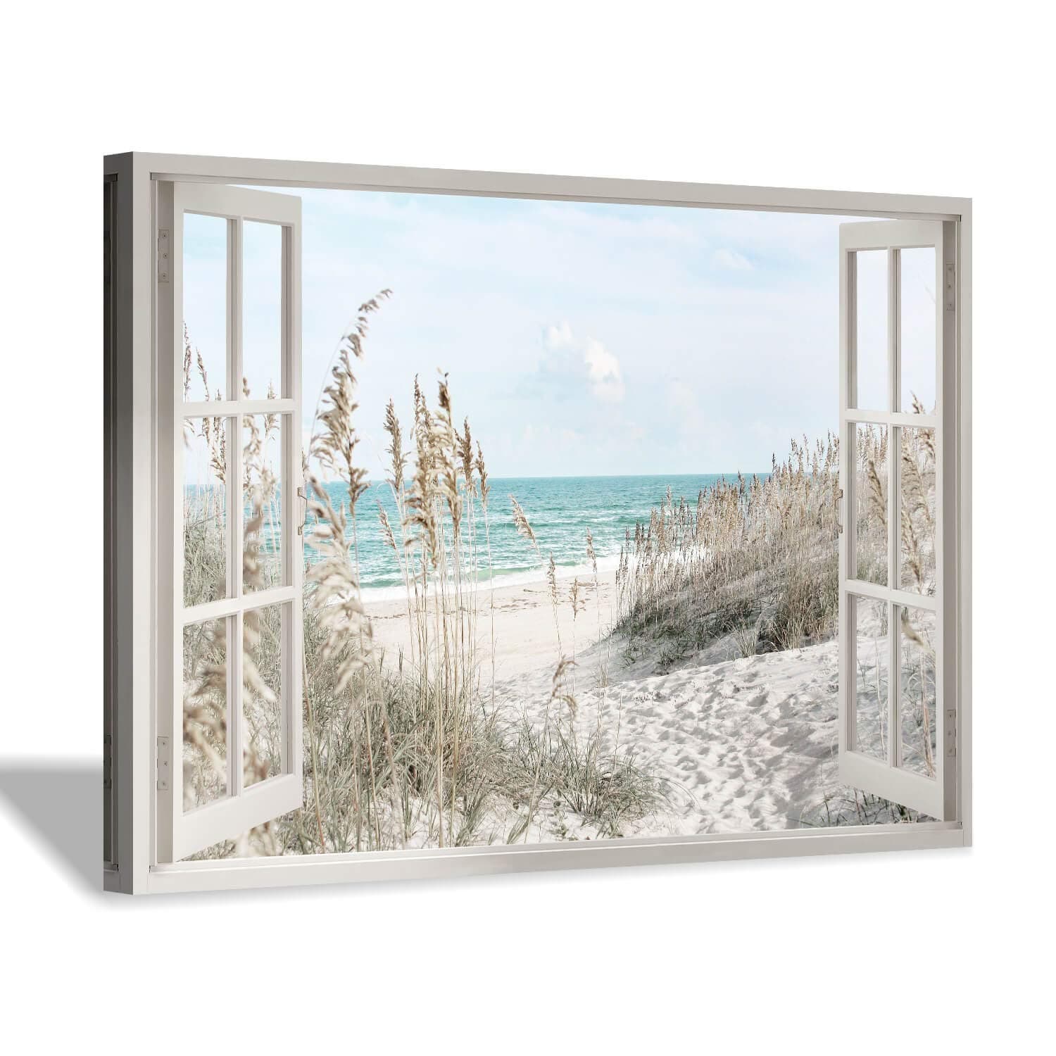 Beach Window Canvas Artwork