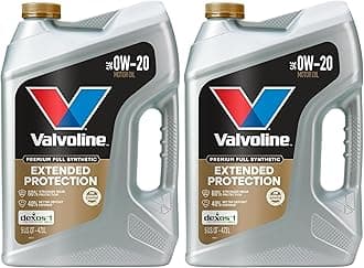 Valvoline Motor Oil, SAE 0W-20, 5 QT | Full Synthetic | Extended Protection | Pack of 2