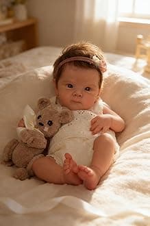 Anano Reborn Baby Dolls Full Body Soft Silicone Vinyl Realistic Girl Doll, Waterproof, 18 inches