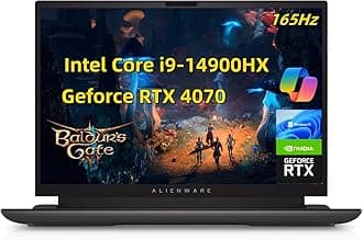 NewDell Alien.Ware M18 R2 Gaming Laptop (18 inch QHD+165Hz 3ms, Intel i9-14900HX 64GB RAM 2TB SSD, Geforce RTX 4070 8GB Graphics) Backlit KYB Thunderbolt 4 Wifi7 Win 11 Home-Dark Metallic Moon