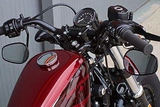 GZM Custom Motorcycle Handlebar, Black, Iron, for Harley Davidson Sportster Forty Eight 48 XL1200X Nightster Roadster Iron Custom R 1" 25mm