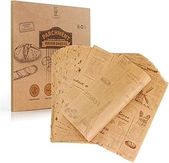 130Pcs 10 Inch Sandwich Wrapping Paper, Heavy duty Deli Paper, Greaseproof & Non-stick Parchment Paper, Pre-cut Unbleached Parchment Paper is Perfect for Wrap Bread, Burger and Sandwich