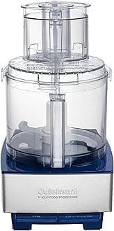 Food Processor 14-Cup Vegetable Chopper for Mincing, Dicing, Shredding, Puree & Kneading Dough, Navy Stainless Steel, DFP-14BCNYCB
