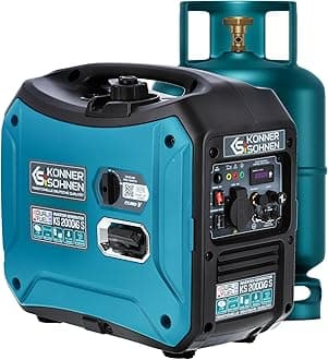 Könner & Söhnen KS 2000iG S portable LPG/petrol inverter generator.DUAL FUEL generator 2000W,inverter electric generator with copper winding,with UK Plug Sockets overload and short circuit protection