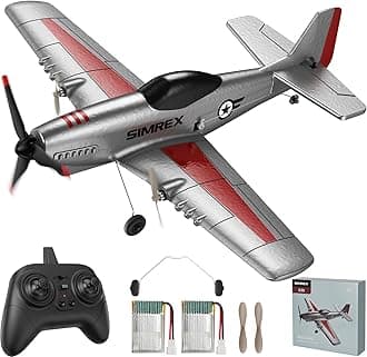 RC Plane for Kids - 2.4GHz 3-Channel RC Airplane Glider Toy with 6-Axis Gyro Stabilizer, 2 Batteries Included, Gift for Boys and Girls