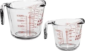 Anchor Hocking Measuring Cup Set (2-Piece, 2-Cup & 4-Cup, Dishwasher Safe)