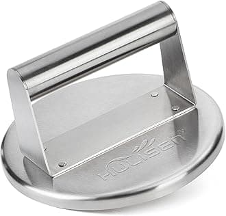 HULISEN Burger Press - Stainless Steel Hamburger Patty Maker, 6 Inch