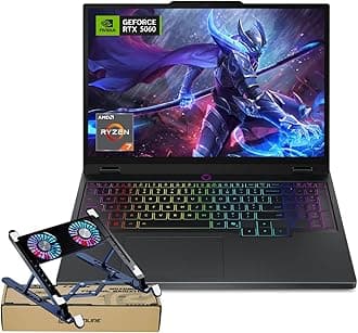 Lenovo Legion 5 15AHP10 RTX 5060 Pro Gaming Laptop,15.1 OLED WQXGA(2560 x 1600) 165Hz, AMD Ryzen 7 260(Beats Intel i7-14700), NVIDIA RTX 5060, 64GB DDR5 RAM,1TB SSD, Wi-Fi 7, Bundle PCO Laptop Cooler