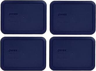 Pyrex 7210-PC Rectangle Dark Blue 3 Cup Storage Lid for Glass Dish (6, Dark Blue)