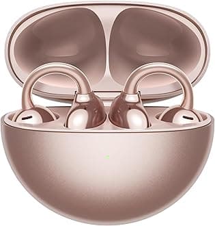 Huawei FreeClip, Innovative Clip Design, Intensive Open-Ear Listening Experience, AI Background Noise Cancellation for Calls, Super Long Battery Life, Android & iOS, Pink Gold