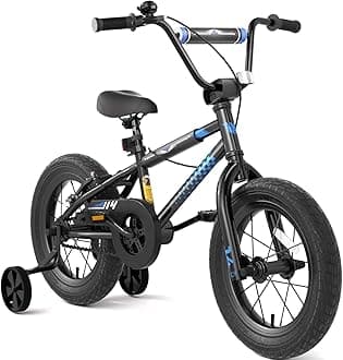 XJD 12 14 16 Inch Kids Bike BMX Style Bicycle with Training Wheels Coaster Brake for 1-10 Years Old Toddlers Boys Girls Multiple Colors