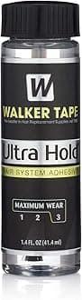 Walker Tape Co. Ultra Hold Hair System Adhesive 1.4 fl oz Brush-On Long-Lasting Waterproof Wig Glue Clear-Drying Lace Wig Adhesive for Sensitive Skin Maximum Wear 4+ Weeks