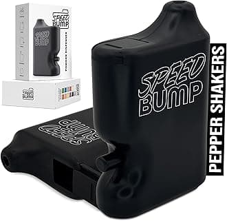 Portable Pepper Shaker (Black) - Versatile Seasoning Set, Multi Functional Salt Dispenser Spice Shakers for Easy Use - Convenient & Discrete Plastic Salt and Pepper Dispenser for Fine Spices