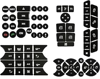 AtticZone Dash Button Repair Kit Stickers Decals Compatible with Benz 2008-2014, A B C E G CLS SL GLK Class, Style 2