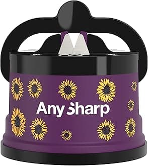 AnySharpGlobal World's Best Knife Sharpener, Editions, Purple Sunflowers