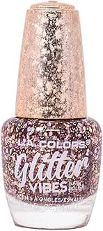 L.A. Colors Glitter Vibes Nail Polish (Pure Blush)